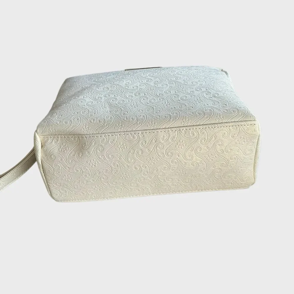 Vince Camuto Camara Large Cosmetic Bag Gold Makeup Travel Toiletry Case